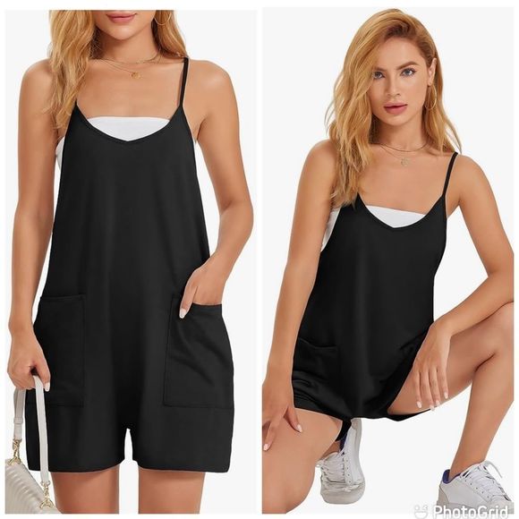 ATHMILE Rompers for Women Summer Casual Short Jumpsuits Overalls Clothes Outfits - Picture 1 of 14